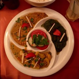 Vegan thali at Madhuban in Innsbruck