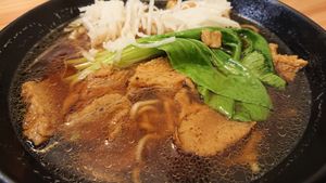oolong ramen at VegCafe in Central Singapore