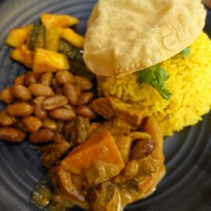 mutton curry rice at VegCafe in Central Singapore