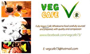 name card  at VegCafe in Central Singapore