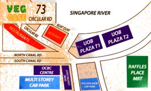 name card  at VegCafe in Central Singapore