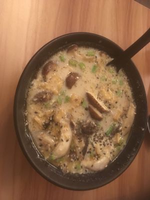 AOTA congee  at VegCafe in Central Singapore