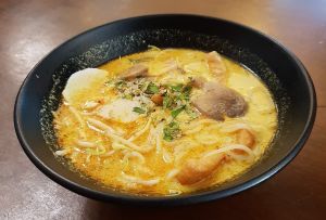 Laksa at VegCafe in Central Singapore