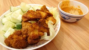 satay stir-fry at VegCafe in Central Singapore