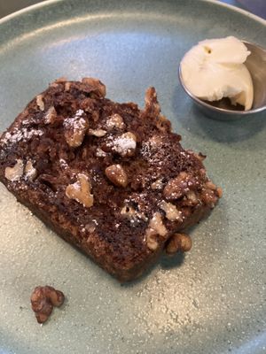 Banana bread with vegan butter   at Bespoke Kitchen  in Queenstown