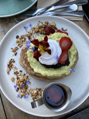 Vegan trifle pancakes  at Bespoke Kitchen  in Queenstown