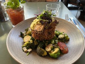 Winter greens Benedict and bloody Lucy   at Bespoke Kitchen  in Queenstown