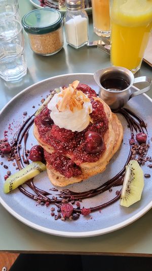 Vegan pancakes at Bespoke Kitchen  in Queenstown