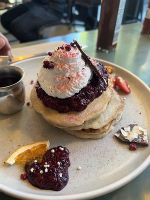 Vegan pancakes  at Bespoke Kitchen  in Queenstown