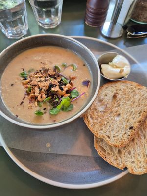 Soup of the day (cauliflower and hazelnut) at Bespoke Kitchen  in Queenstown