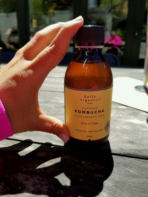 NZ made kombucha  at Bespoke Kitchen  in Queenstown