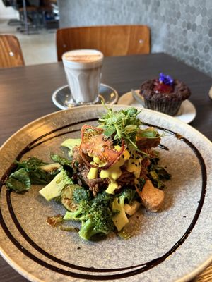 Vegan Benedict   at Bespoke Kitchen  in Queenstown