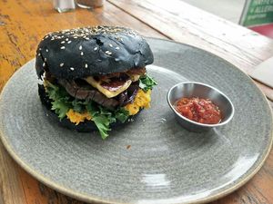 Halloumi Burger, so delicious! at Bespoke Kitchen  in Queenstown