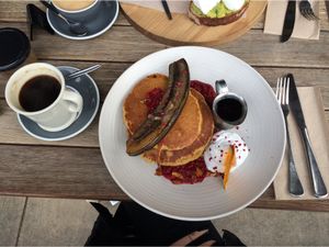Great v pancakes at Bespoke Kitchen  in Queenstown