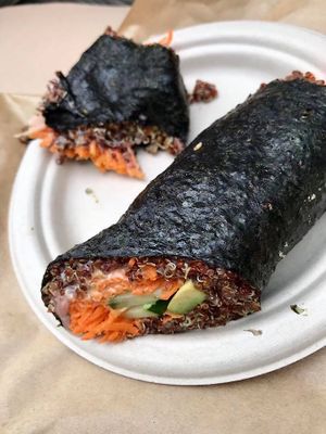 Vegan quinoa sushi  at Bespoke Kitchen  in Queenstown