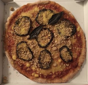 Pizza Melanzane at Teresa's Juicery in Barcelona