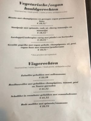 Vegetarische/vegan gerechten at Poort van Assen in Assen