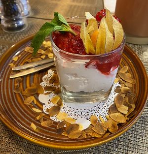 Vegan cheesecake mouse, aanrader!  at Poort van Assen in Assen