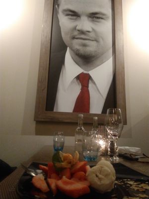 celebrity vegan watching over us :) at Poort van Assen in Assen