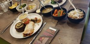 Hoofdgerecht vegan proeverij at Poort van Assen in Assen