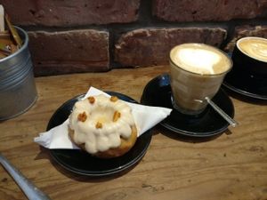 vegan banoffee volcano cake at Riverhill Coffee Bar in Glasgow