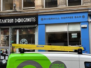 store front  at Riverhill Coffee Bar in Glasgow