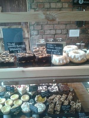 Vegan cakes at Riverhill Coffee Bar in Glasgow
