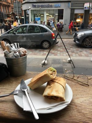 Vegan shoarma   at Riverhill Coffee Bar in Glasgow
