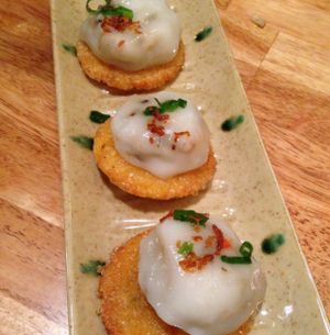 dumpling on rice Patty at Hoa Nguyen in Westminster