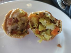 Inside a potato puff at The Fat Frog in Langkawi