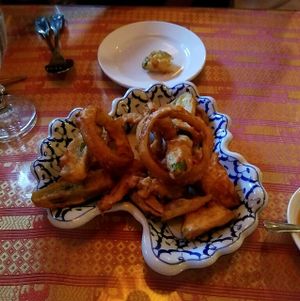 vegan tempura vegetables at Thai Basil II in Largo