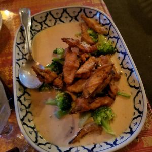 pra-ram eggplant vegan at Thai Basil II in Largo