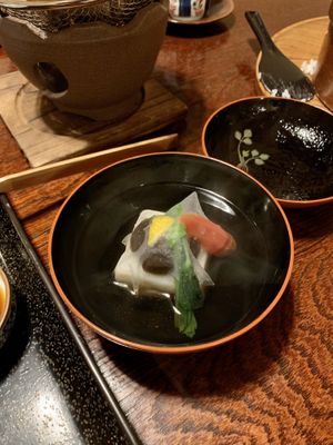 Tasty soup at Motoyu Kansuiro in Hakone