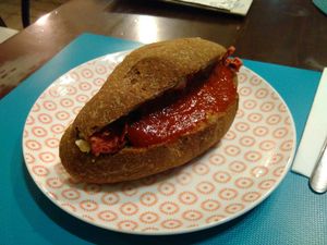 Turkish "hot dog" at Muhtelif Mekan in Istanbul