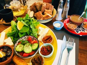 Vegan Breakfast  at Muhtelif Mekan in Istanbul