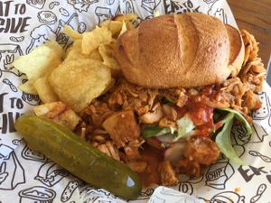 jackfruit torta  at Even Stevens Sandwiches in St George