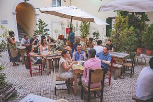 Esplanada at Agua no Bico in Lisbon