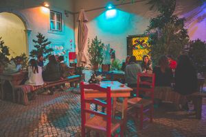 Esplanada de noite at Agua no Bico in Lisbon