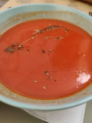 Gazpacho at Agua no Bico in Lisbon