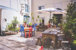 Esplanade at Agua no Bico in Lisbon