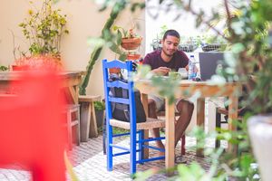 Esplanade at Agua no Bico in Lisbon