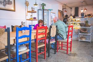 Inside at Agua no Bico in Lisbon