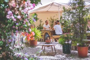 Esplanade at Agua no Bico in Lisbon