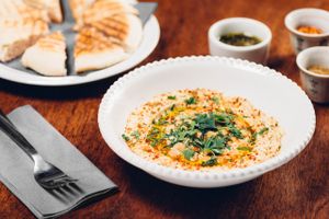 hummus at Cheder in Krakow