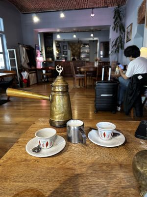 Cardamom coffeee   at Cheder in Krakow