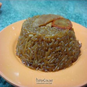 Glutinous Rice. It may look undoubtedly strange--but for me, it tasted fabulous with soy chicken and it wasn't so greasy! at Water Lily Restaurant in Kuala Lumpur