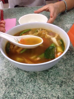 A spicy soup... at Water Lily Restaurant in Kuala Lumpur