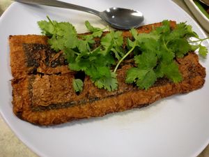 Fried fish at Water Lily Restaurant in Kuala Lumpur
