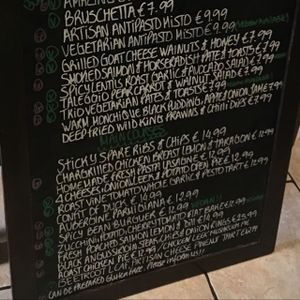 menu board.  lots of meat.  at Chiccas in Praia Da Luz