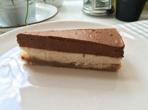 Raw cake - vannila and choclate at Gajbica in Zagreb